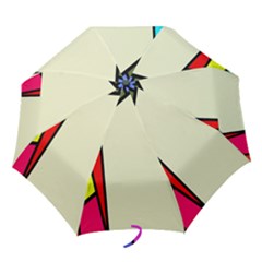 Digitally Created Abstract Page Border With Copyspace Folding Umbrellas by Simbadda