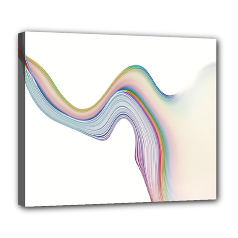 Abstract Ribbon Background Deluxe Canvas 24  X 20   by Simbadda