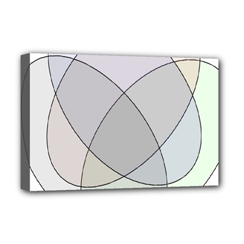 Four Way Venn Diagram Circle Deluxe Canvas 18  X 12   by Mariart