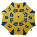 King Queen Crown Blue Yellow Hook Handle Umbrellas (Large) View1