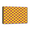 Polka Dot Purple Yellow Deluxe Canvas 18  x 12   View1
