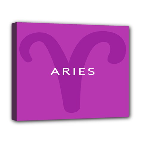 Zodiac Aries Deluxe Canvas 20  X 16   by Mariart