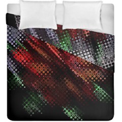 Abstract Green And Red Background Duvet Cover Double Side (king Size) by Simbadda