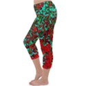Red Turquoise Abstract Background Capri Winter Leggings  View2