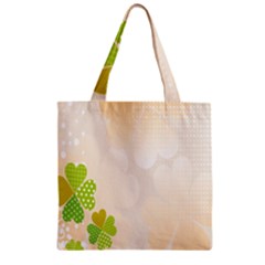 Leaf Polka Dot Green Flower Star Zipper Grocery Tote Bag by Mariart