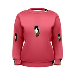 Minimalism Cat Pink Animals Women s Sweatshirt by Mariart
