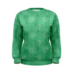 Polka Dot Scrapbook Paper Digital Green Women s Sweatshirt by Mariart