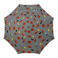 Balltiled Grey Ball Tennis Football Basketball Billiards Golf Umbrellas by Mariart
