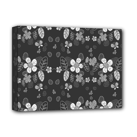 Floral Pattern Deluxe Canvas 16  X 12   by Valentinaart
