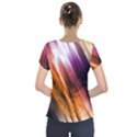 Colourful Grunge Stripe Background Short Sleeve Front Detail Top View2