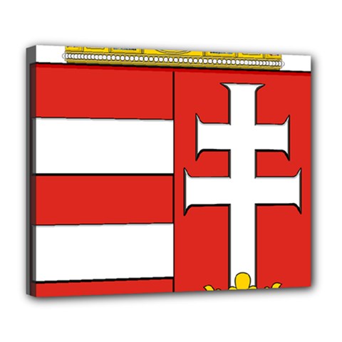  Medieval Coat Of Arms Of Hungary  Deluxe Canvas 24  X 20   by abbeyz71