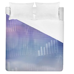 Business Background Blue Corporate Duvet Cover (queen Size) by Nexatart