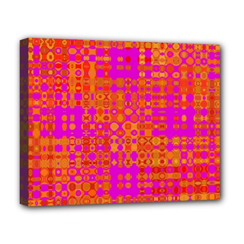 Pink Orange Bright Abstract Deluxe Canvas 20  X 16   by Nexatart