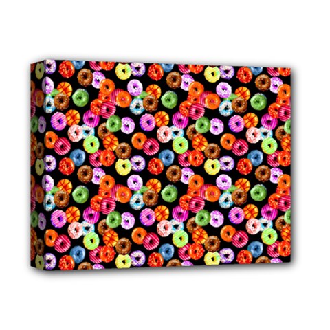 Colorful Yummy Donuts Pattern Deluxe Canvas 14  X 11  by EDDArt