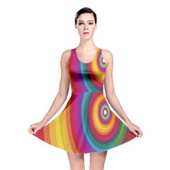 Circle Rainbow Color Hole Rasta Reversible Skater Dress by Mariart