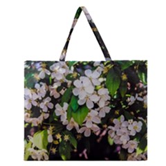 Tree Blossoms Zipper Large Tote Bag by dawnsiegler