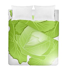 Cabbage Leaf Vegetable Green Duvet Cover Double Side (full/ Double Size) by Mariart