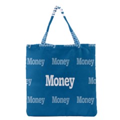 Money White Blue Color Grocery Tote Bag by Mariart