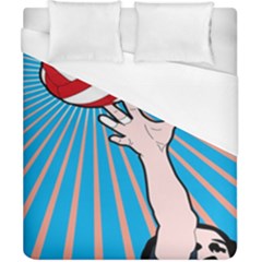 Volly Ball Sport Game Player Duvet Cover (california King Size) by Mariart