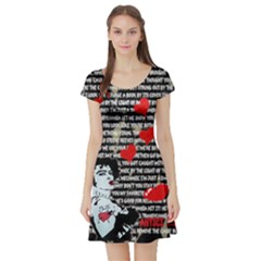 Gc 014a Short Sleeve Skater Dress Frankie by galfawkes