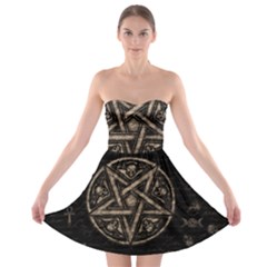 Witchcraft Symbols  Strapless Bra Top Dress by Valentinaart