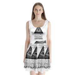 Illuminati Split Back Mini Dress  by Valentinaart