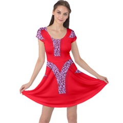 Illustrated Zodiac Red Star Purple Cap Sleeve Dresses by Mariart