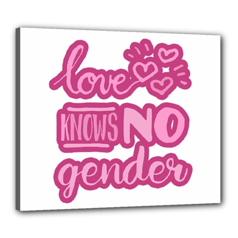 Love Knows No Gender Canvas 24  X 20  by Valentinaart