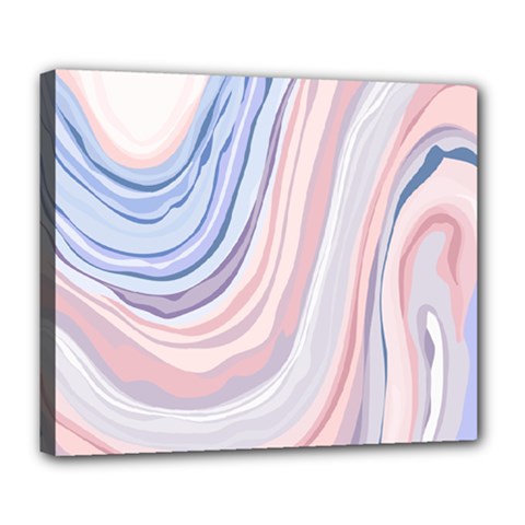 Marble Abstract Texture With Soft Pastels Colors Blue Pink Grey Deluxe Canvas 24  X 20   by Mariart