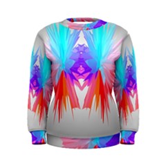 Poly Symmetry Spot Paint Rainbow Women s Sweatshirt by Mariart