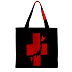 Sign Health Red Black Zipper Grocery Tote Bag by Mariart