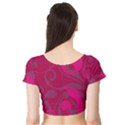 Floral pattern Short Sleeve Crop Top (Tight Fit) View2