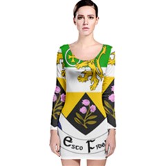 County Offaly Coat Of Arms  Long Sleeve Velvet Bodycon Dress by abbeyz71