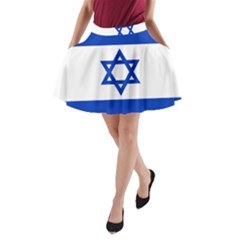 Flag Of Israel A-line Pocket Skirt by abbeyz71