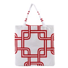 Macedionian Cross Grocery Tote Bag by abbeyz71