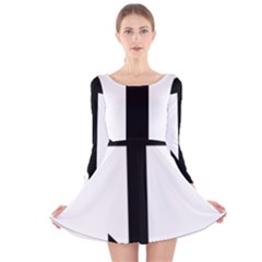 Orthodox Cross  Long Sleeve Velvet Skater Dress by abbeyz71