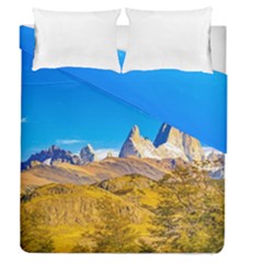 Snowy Andes Mountains, El Chalten, Argentina Duvet Cover Double Side (queen Size) by dflcprints