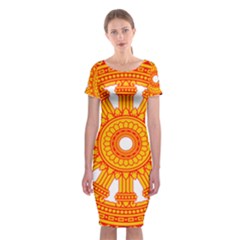 Dharmacakra Classic Short Sleeve Midi Dress by abbeyz71