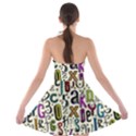 Colorful Retro Style Letters Numbers Stars Strapless Bra Top Dress View2
