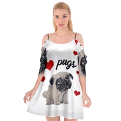 Love Pugs Cutout Spaghetti Strap Chiffon Dress by Valentinaart