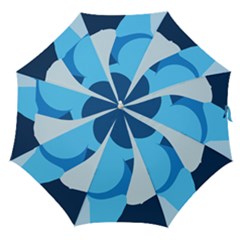 Blue Polka Straight Umbrellas by Mariart