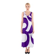 Hindu Om Symbol (purple) Sleeveless Maxi Dress by abbeyz71