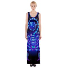 Sign Scorpio Zodiac Maxi Thigh Split Dress by Mariart
