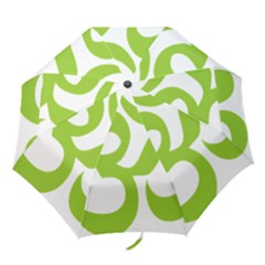Hindu Om Symbol (lime Green) Folding Umbrellas by abbeyz71