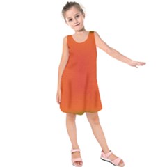Scarlet Pimpernel Writing Orange Green Kids  Sleeveless Dress by Mariart