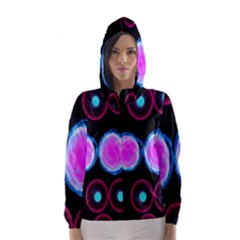Cell Egg Circle Round Polka Red Purple Blue Light Black Hooded Wind Breaker (women) by Mariart