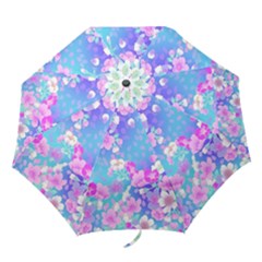 Flowers Cute Pattern Folding Umbrellas by Nexatart