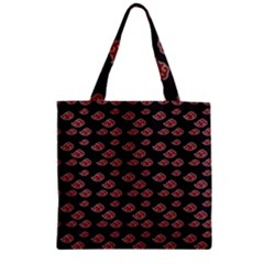 Cloud Red Brown Zipper Grocery Tote Bag by Mariart