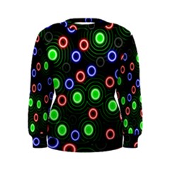 Neons Couleurs Circle Light Green Red Line Women s Sweatshirt by Mariart