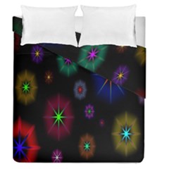 Star Space Galaxy Rainboiw Circle Wave Chevron Duvet Cover Double Side (queen Size) by Mariart
